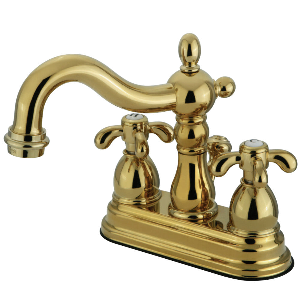 Kingston Brass KS1602TX 4 in. Centerset Bathroom Faucet, Polished Brass - BNGBath