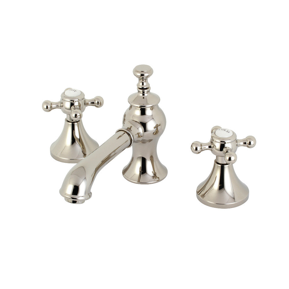 Kingston Brass KC7066BX English Country 8 in. Widespread Bathroom Faucet, Polished Nickel - BNGBath