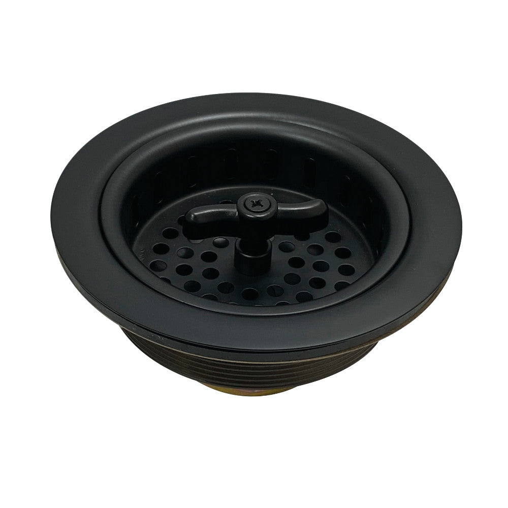 Kingston Brass K212MB Tacoma Spin and Seal Sink Basket Strainer, Matte Black - BNGBath