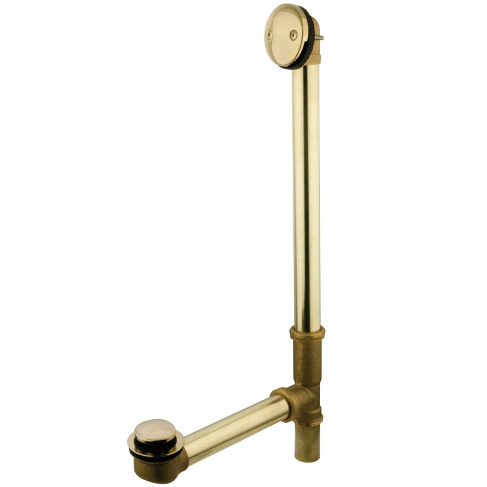 Kingston Brass DTT2182 18 in. Tub Waste and Overflow with Tip Toe Drain, Polished Brass - BNGBath