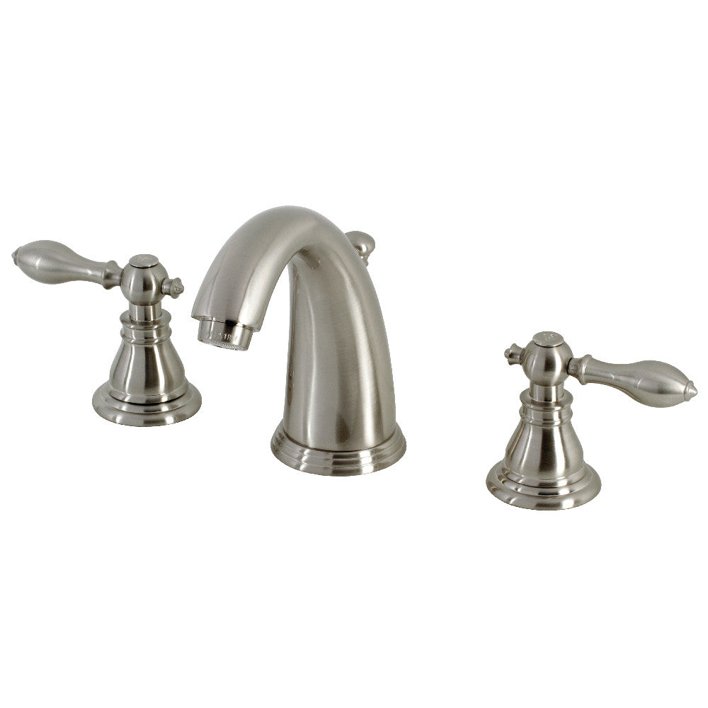 Kingston Brass KB988ACL American Classic Widespread Bathroom Faucet with Retail Pop-Up, Brushed Nickel - BNGBath