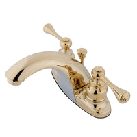 Thumbnail for Kingston Brass KB7642BL 4 in. Centerset Bathroom Faucet, Polished Brass - BNGBath