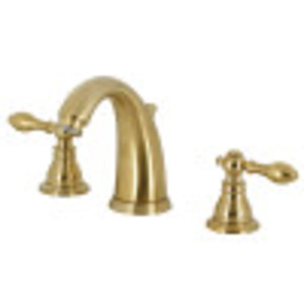 Kingston Brass KB987ACLSB American Classic Widespread Bathroom Faucet with Retail Pop-Up, Brushed Brass - BNGBath