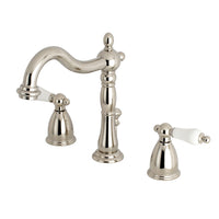 Thumbnail for Kingston Brass KB1976PL Heritage Widespread Bathroom Faucet with Brass Pop-Up, Polished Nickel - BNGBath