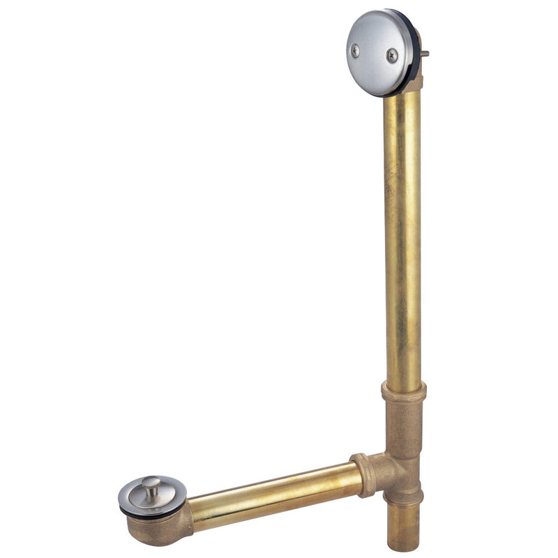 Kingston Brass PDLL3168 16" Tub Waste with Overflow with Lift and Lock Drain, Brushed Nickel - BNGBath