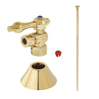Thumbnail for Kingston Brass CC43102TKF20 Traditional Plumbing Toilet Trim Kit, Polished Brass - BNGBath