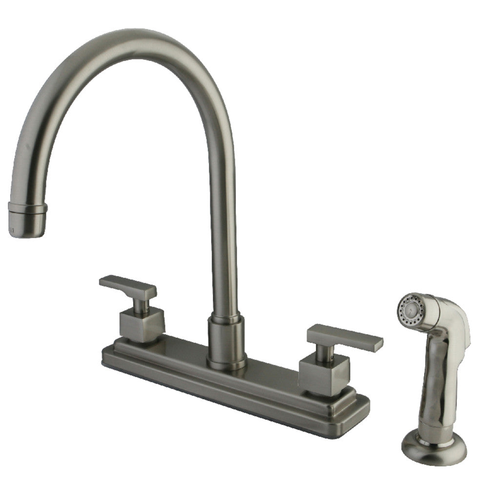 Kingston Brass KS8798QLL Executive 8-Inch Centerset Kitchen Faucet, Brushed Nickel - BNGBath