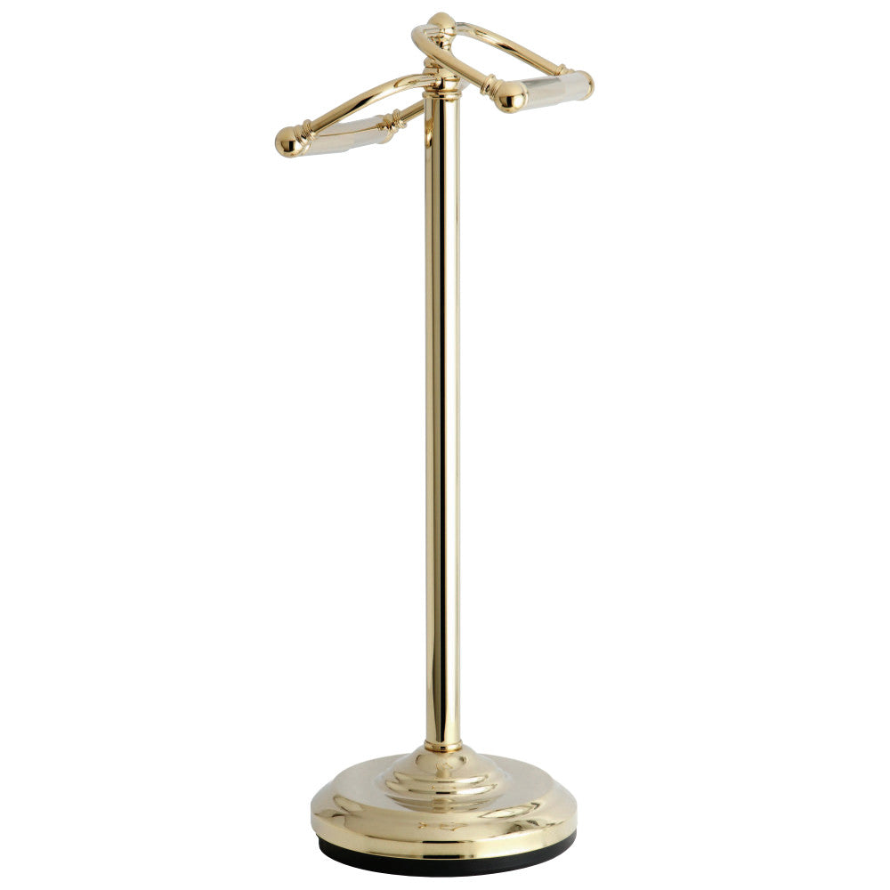 Kingston Brass CC2202 Vintage Freestanding Double Roll Toilet Paper Holder, Polished Brass - BNGBath