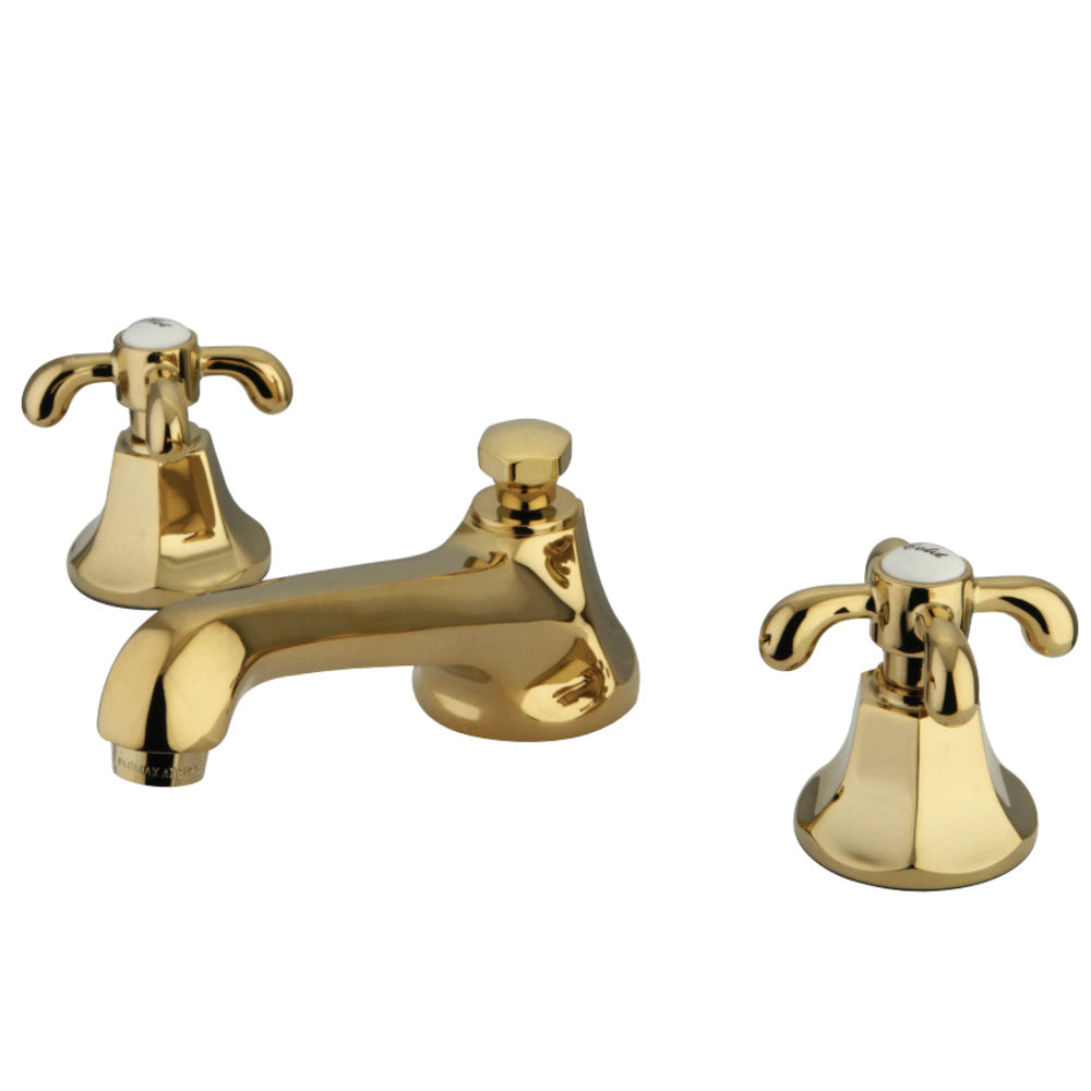 Kingston Brass KS4462TX 8 in. Widespread Bathroom Faucet, Polished Brass - BNGBath