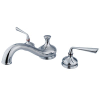 Thumbnail for Kingston Brass KS3331ZL Silver Sage Roman Tub Faucet, Polished Chrome - BNGBath