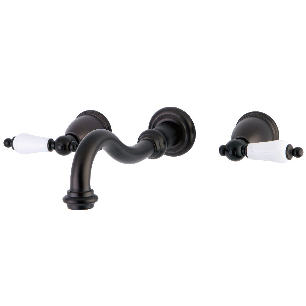 Kingston Brass KS3025PL Restoration Two-Handle Wall Mount Tub Faucet, Oil Rubbed Bronze - BNGBath