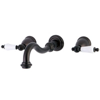Thumbnail for Kingston Brass KS3025PL Restoration Two-Handle Wall Mount Tub Faucet, Oil Rubbed Bronze - BNGBath