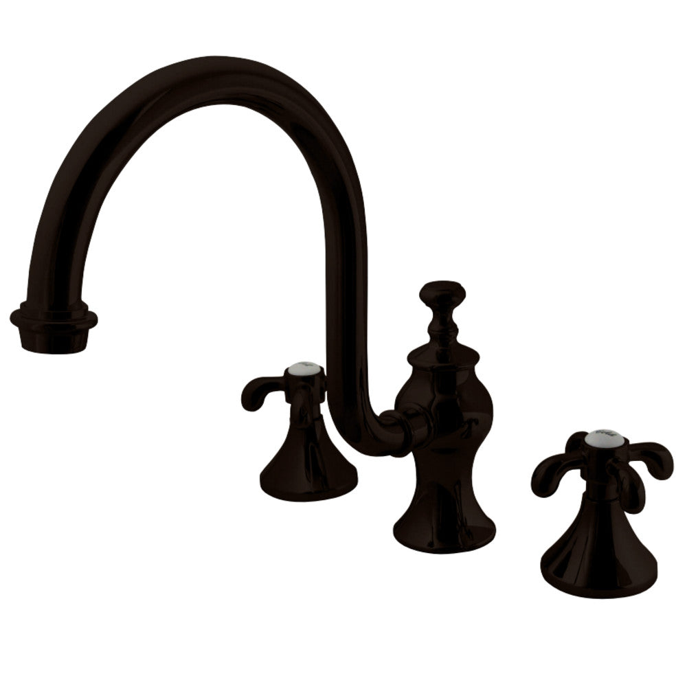 Kingston Brass KS7345TX French Country High Arc Roman Tub Faucet, Oil Rubbed Bronze - BNGBath