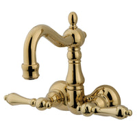 Thumbnail for Kingston Brass CC1071T2 Vintage 3-3/8-Inch Wall Mount Tub Faucet, Polished Brass - BNGBath