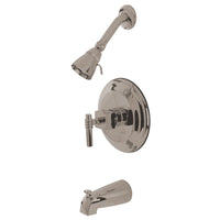 Thumbnail for Kingston Brass KB2638QL Tub and Shower Faucet, Brushed Nickel - BNGBath