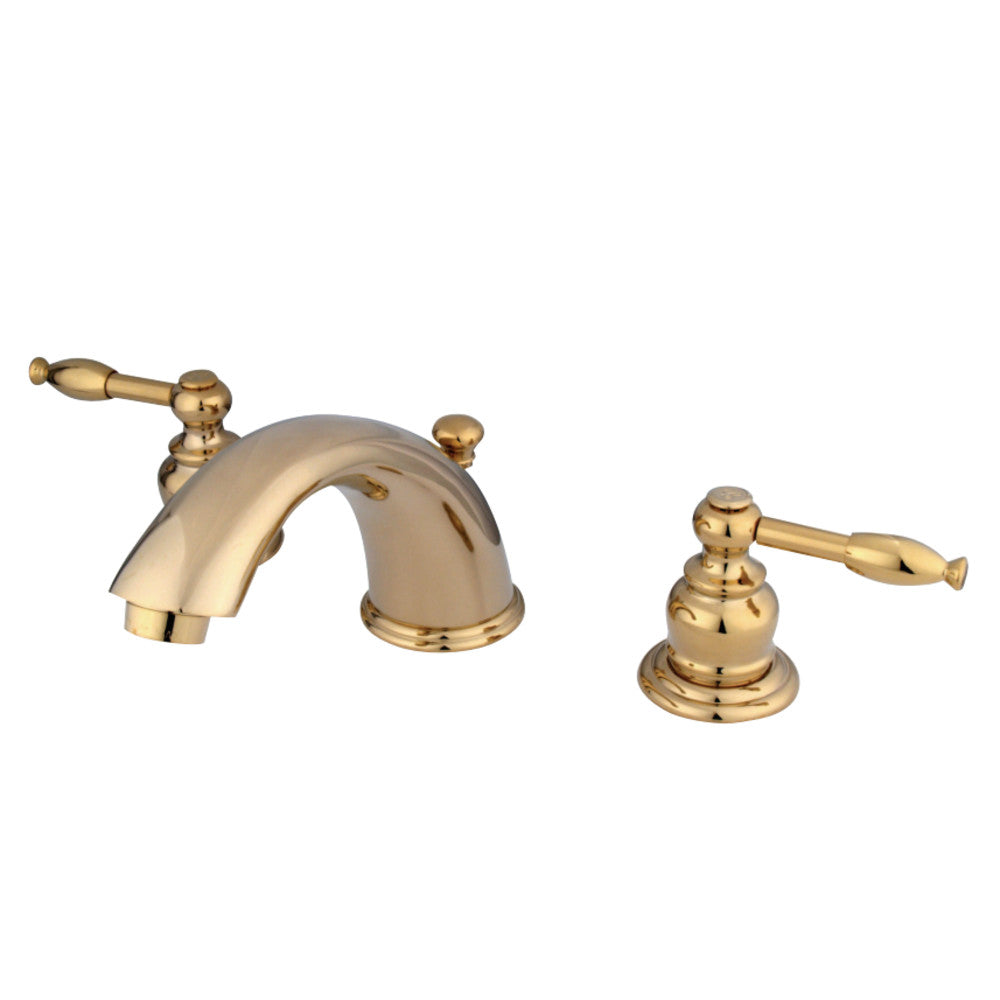 Kingston Brass KB962KL Widespread Bathroom Faucet, Polished Brass - BNGBath