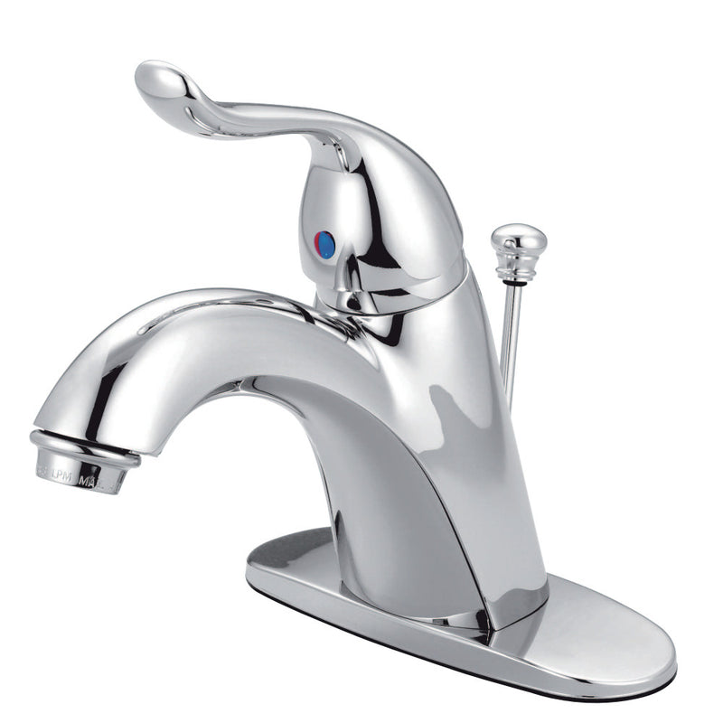 Kingston Brass KB6401YL 4 in. Single Handle Bathroom Faucet, Polished Chrome - BNGBath