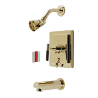 Thumbnail for Kingston Brass KB86520CKL Kaiser Sungle-Handle Tub and Shower Faucet, Polished Brass - BNGBath