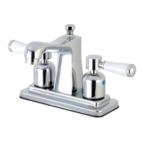 Thumbnail for Kingston Brass FB4641DPL 4 in. Centerset Bathroom Faucet, Polished Chrome - BNGBath