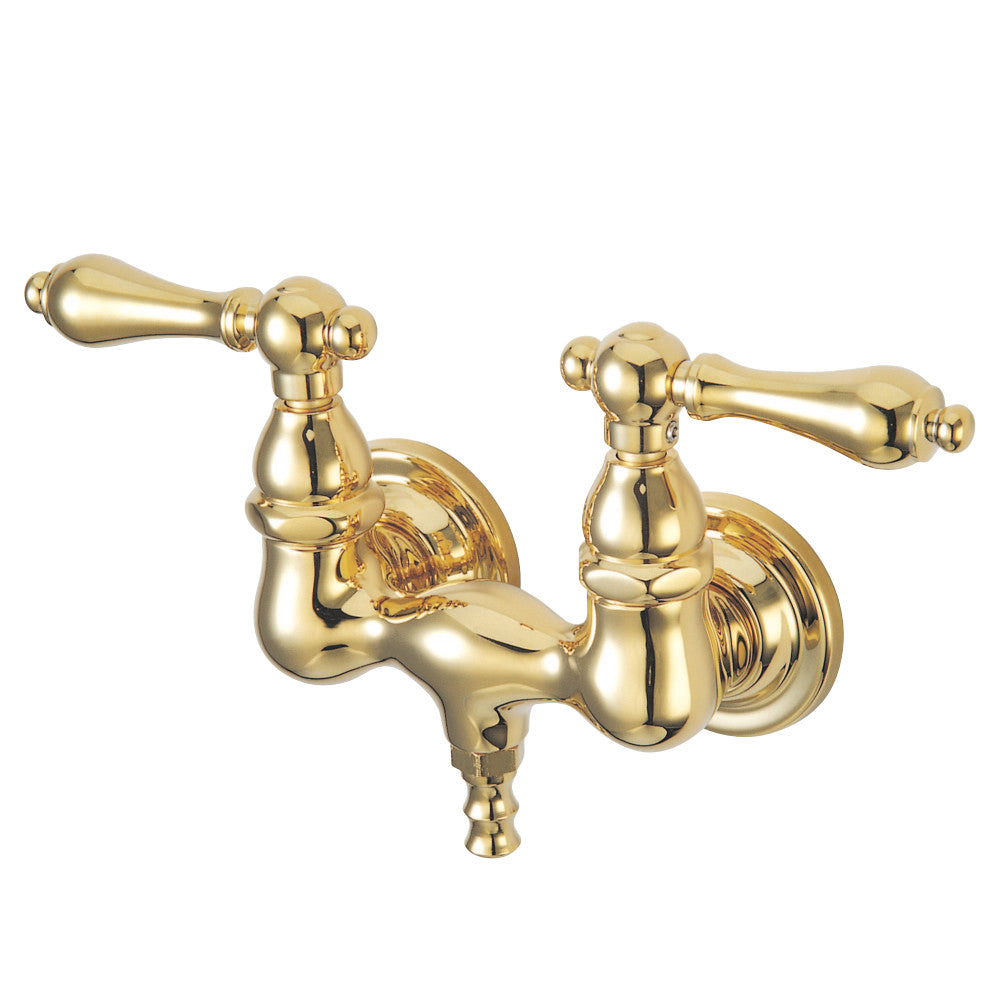 Kingston Brass CC31T2 Vintage 3-3/8-Inch Wall Mount Tub Faucet, Polished Brass - BNGBath