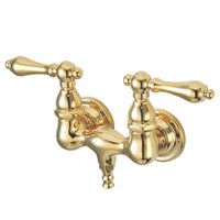 Thumbnail for Kingston Brass CC31T2 Vintage 3-3/8-Inch Wall Mount Tub Faucet, Polished Brass - BNGBath