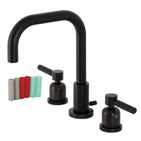 Thumbnail for Kingston Brass FSC8935DKL Kaiser Widespread Bathroom Faucet with Brass Pop-Up, Oil Rubbed Bronze - BNGBath