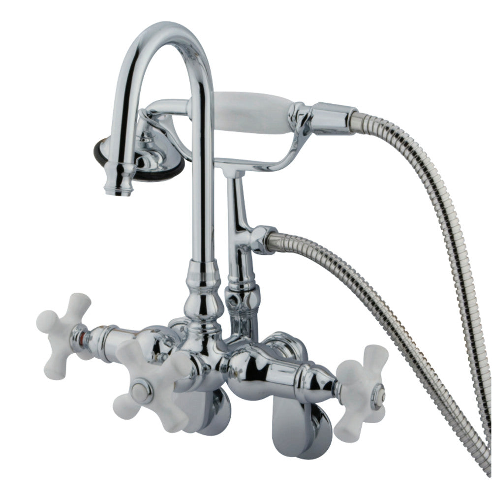 Kingston Brass CC308T1 Vintage Clawfoot Tub Faucet with Hand Shower, Polished Chrome - BNGBath