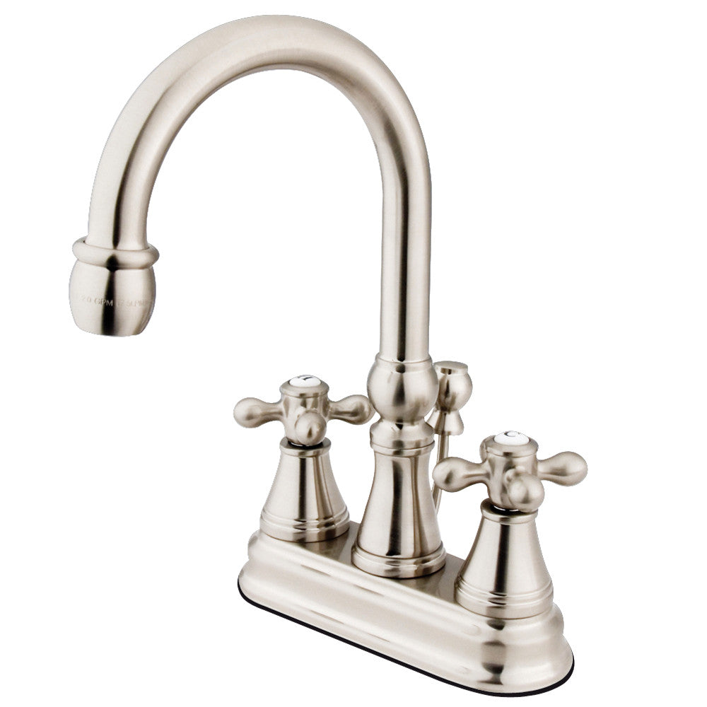 Kingston Brass KS2618AX 4 in. Centerset Bathroom Faucet, Brushed Nickel - BNGBath