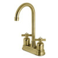 Thumbnail for Kingston Brass KB8497ZX Millennium Bar Faucet, Brushed Brass - BNGBath
