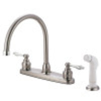 Thumbnail for Kingston Brass KB729AL Vintage Centerset Kitchen Faucet, Brushed Nickel/Polished Brass - BNGBath