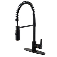 Thumbnail for Gourmetier LS8776CTL Continental Single-Handle Pre-Rinse Kitchen Faucet, Naples Bronze - BNGBath