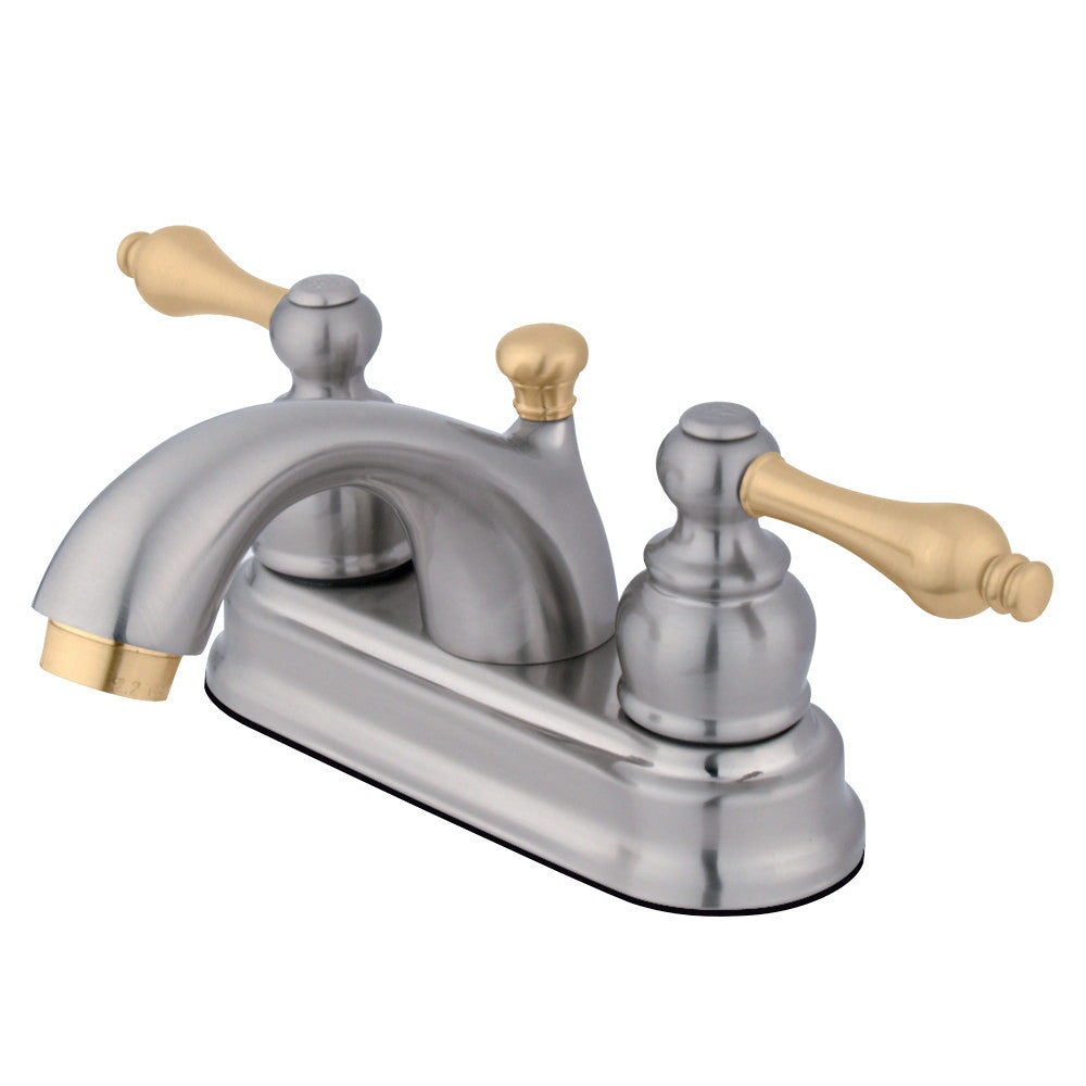 Kingston Brass KB2609AL 4 in. Centerset Bathroom Faucet, Brushed Nickel/Polished Brass - BNGBath