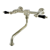 Thumbnail for Kingston Brass KS1212PKL Duchess Wall Mount Bathroom Faucet, Polished Brass - BNGBath