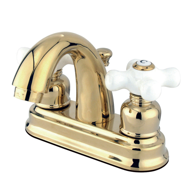 Kingston Brass KB5612PX Restoration 4 in. Centerset Bathroom Faucet, Polished Brass - BNGBath