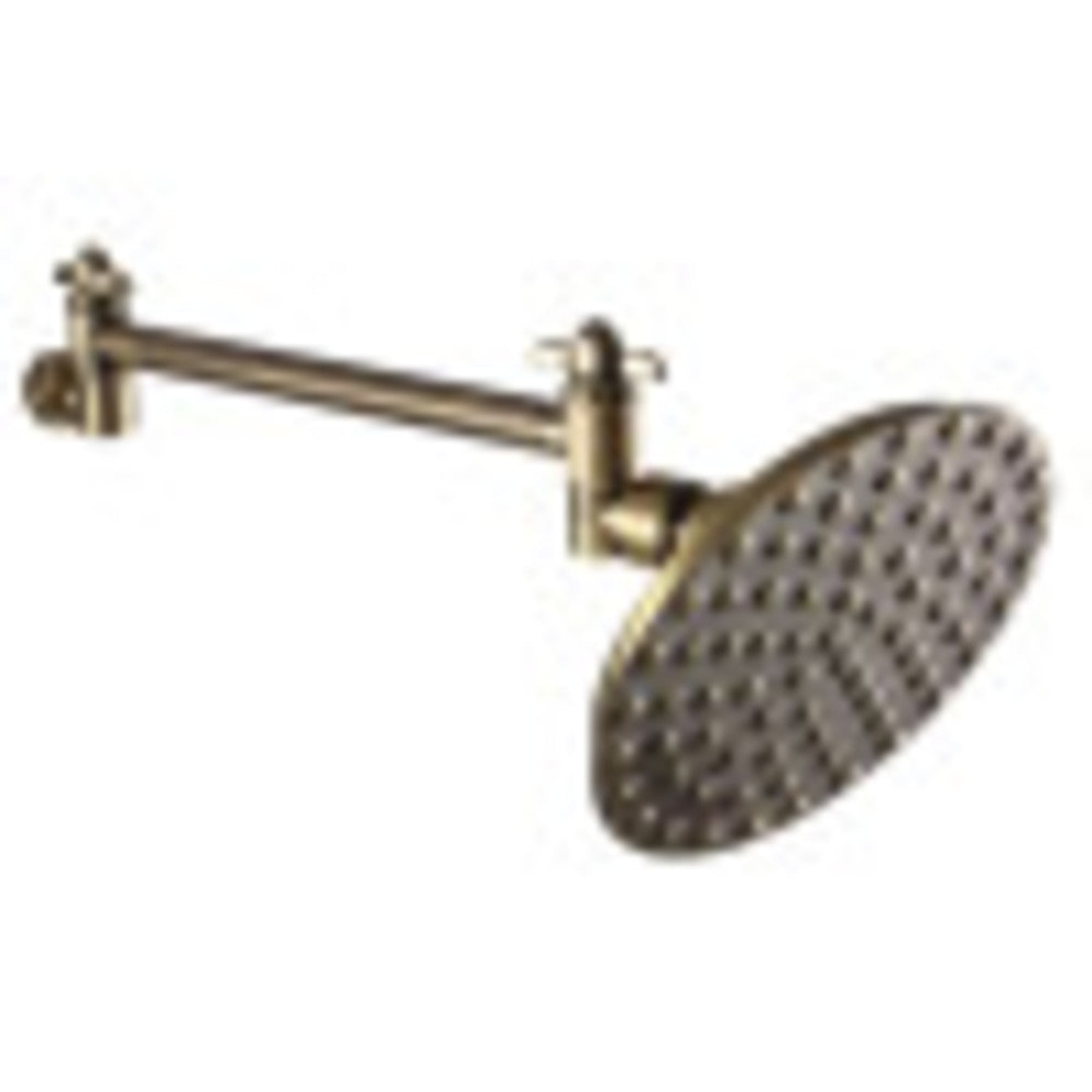 Kingston Brass K135K3 Victorian 5-1/4 in. Showerhead with 10 in. Shower Arm, Antique Brass - BNGBath