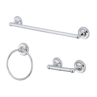 Thumbnail for Kingston Brass BAK31248C Victorian 3-Piece Bathroom Accessory Set, Polished Chrome - BNGBath