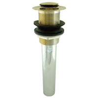 Thumbnail for Kingston Brass EV8002 Push Pop-Up Drain without Overflow Hole, 22 Gauge, Polished Brass - BNGBath