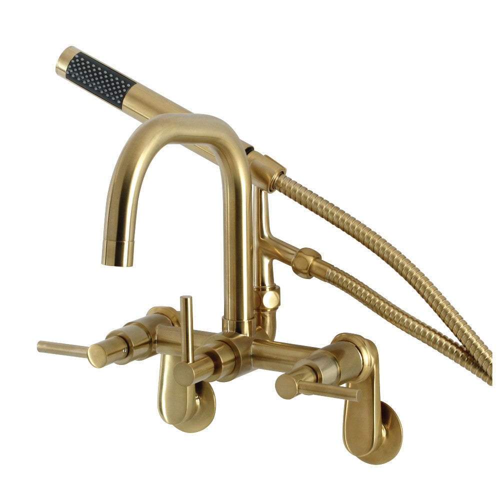 Aqua Vintage AE8457DL Concord Wall Mount Clawfoot Tub Faucet, Brushed Brass - BNGBath