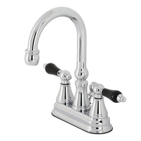 Thumbnail for Kingston Brass KS2611PKL Duchess 4 in. Centerset Bathroom Faucet with Brass Pop-Up, Polished Chrome - BNGBath
