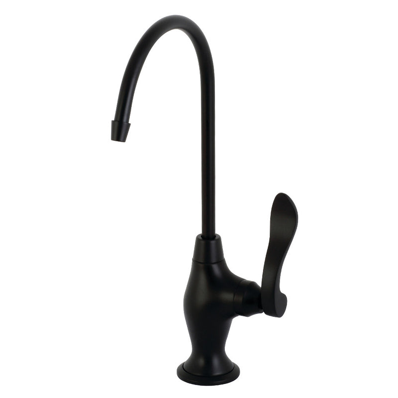 Kingston Brass KS3190NFL NuWave French Single Handle Water Filtration Faucet, Matte Black - BNGBath
