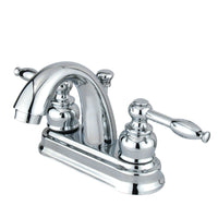 Thumbnail for Kingston Brass KB5611KL 4 in. Centerset Bathroom Faucet, Polished Chrome - BNGBath