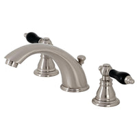 Thumbnail for Kingston Brass KB968AKL Duchess Widespread Bathroom Faucet with Plastic Pop-Up, Brushed Nickel - BNGBath