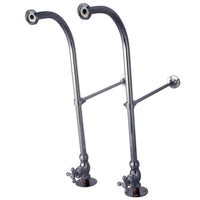 Thumbnail for Kingston Brass CC451MX Rigid Freestand Supplies with Stops, Polished Chrome - BNGBath