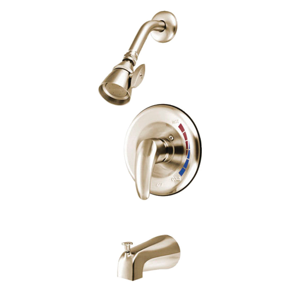 Kingston Brass KB6658LL Tub and Shower Faucet, Brushed Nickel - BNGBath