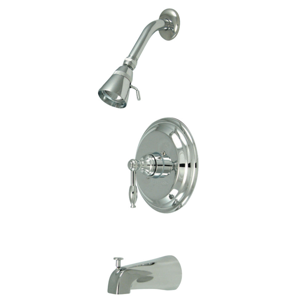 Kingston Brass GKB2631KL Water Saving Knight Tub & Shower Faucet with Lever Handles, Polished Chrome - BNGBath