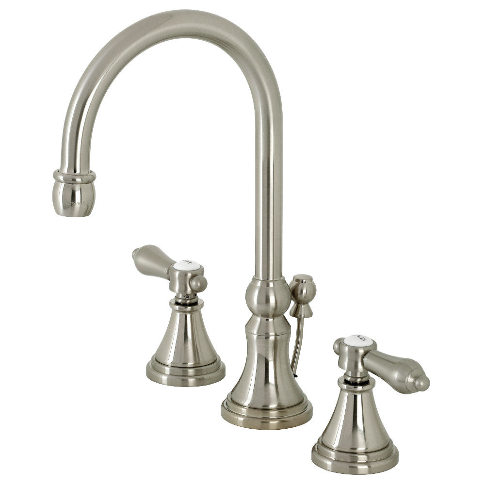 Kingston Brass KS2988BAL Heirloom Widespread Bathroom Faucet with Brass Pop-Up, Brushed Nickel - BNGBath