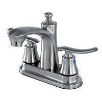 Thumbnail for Kingston Brass FB7628JL 4 in. Centerset Bathroom Faucet, Brushed Nickel - BNGBath