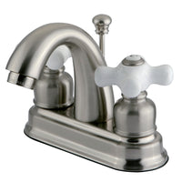 Thumbnail for Kingston Brass FB5618PX 4 in. Centerset Bathroom Faucet, Brushed Nickel - BNGBath