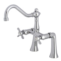 Thumbnail for Kingston Brass KS3231BEX Essex 7-Inch Center Deck Mount Clawfoot Tub Faucet, Polished Chrome - BNGBath