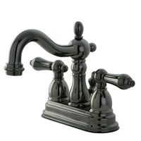 Thumbnail for Kingston Brass NB1600AL 4 in. Centerset Bathroom Faucet, Black Stainless Steel - BNGBath